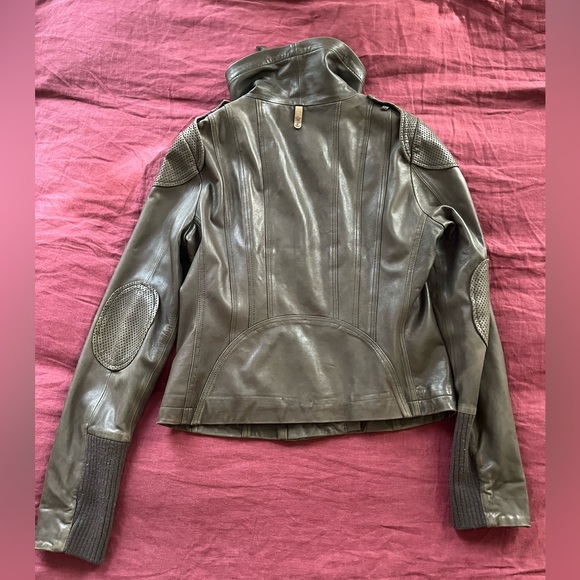 Mackage Dark Brown Leather Jacker Women’s Size L - Picture 4 of 16
